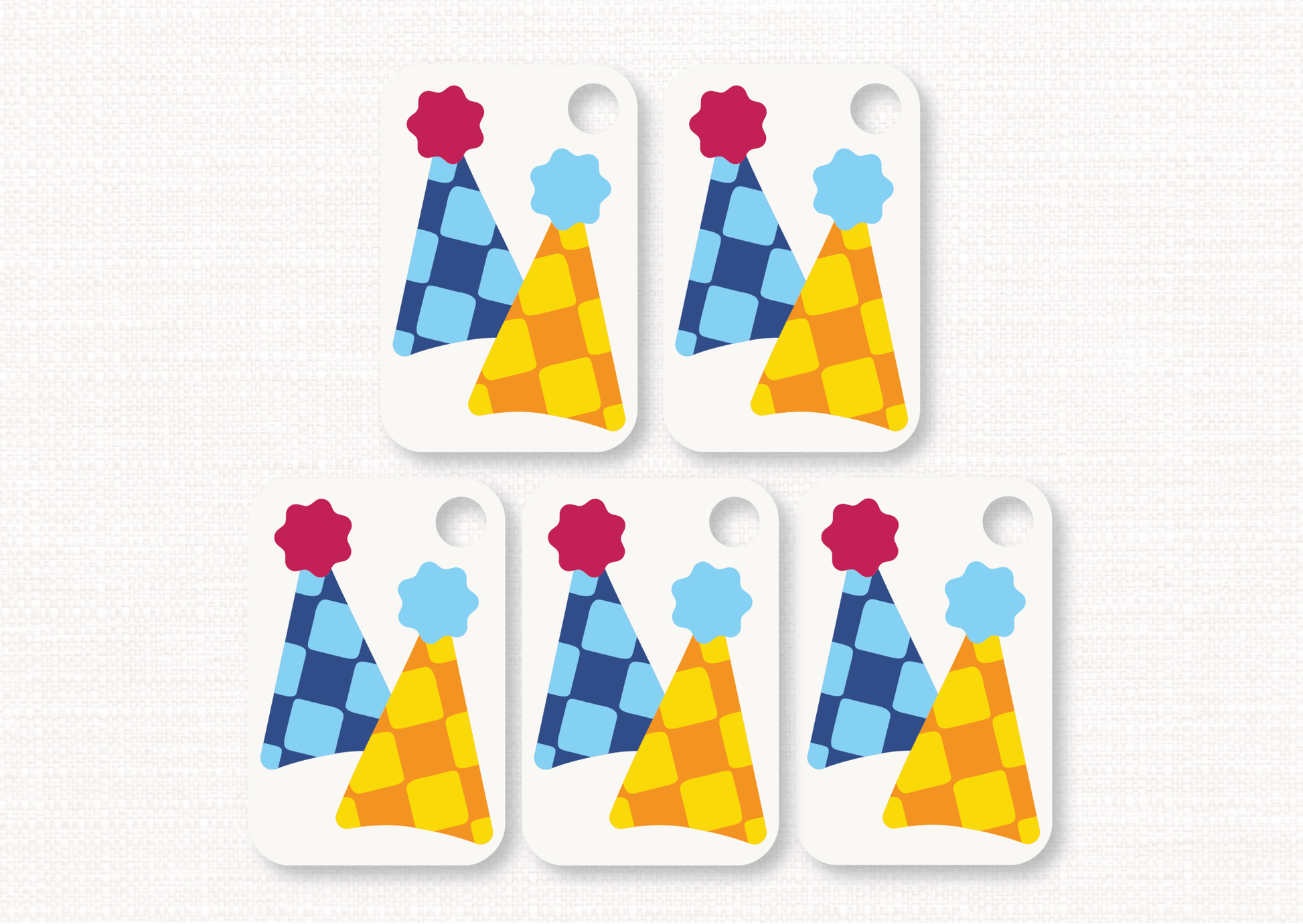 Set van 10 stijlvolle cadeaulabels met uniek handgetekend ontwerp van Studio Bloos, ideaal om cadeaus creatief en persoonlijk mee te versieren.