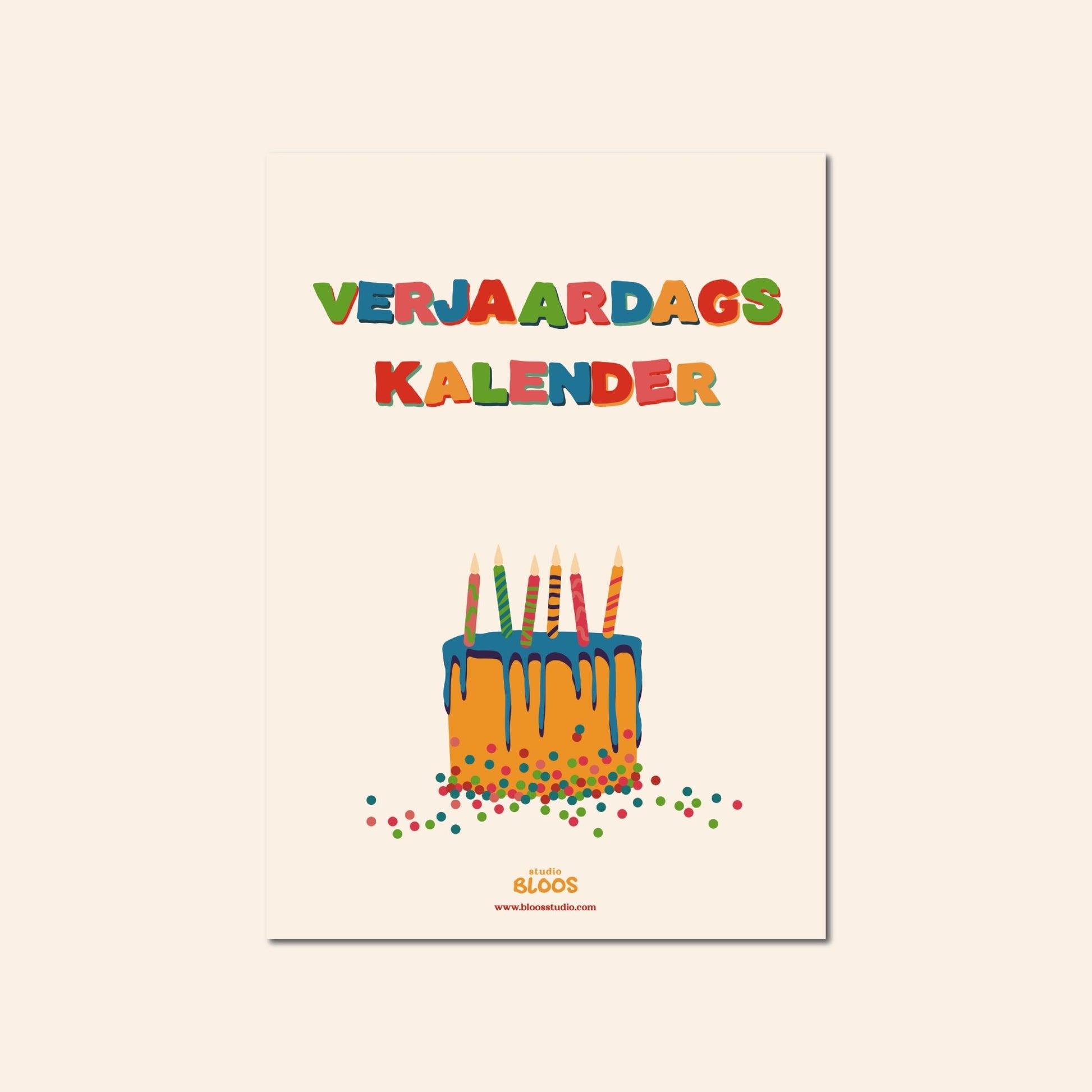 "Verjaardagskalender met stijlvolle illustraties, ideaal om verjaardagen overzichtelijk bij te houden en nooit meer een speciale dag te vergeten."
